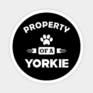 Yorkie Dog - Property of a yorkie Magnet